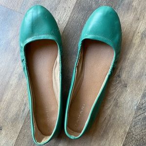 Teal ballet flats
